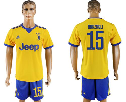 Juventus #15 Barzagli Away Soccer Club Jersey